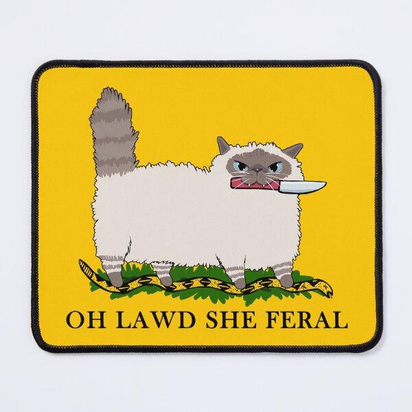 Item preview, Oh Lawd She Feral Lilac Point Cat designed and sold by KilkennyCat Art.