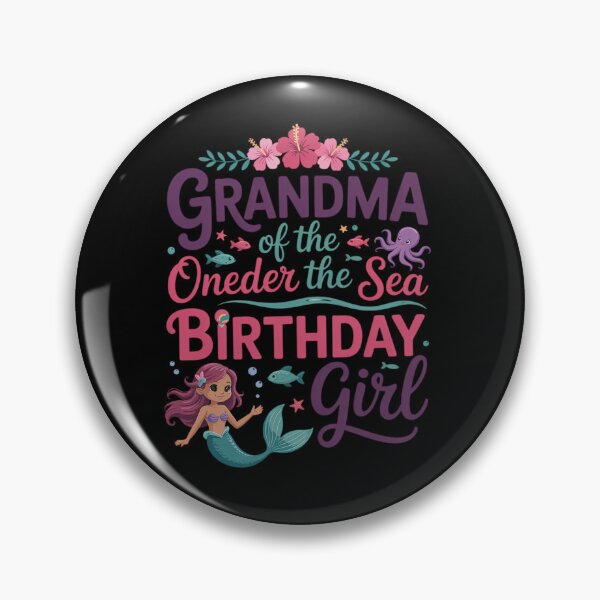 Item preview, Grandma Birthday Girl Mermaid Oneder the Sea Theme Party designed and sold by BlassmausArt.