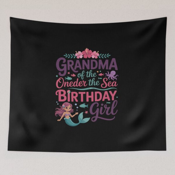 Item preview, Grandma Birthday Girl Mermaid Oneder the Sea Theme Party designed and sold by BlassmausArt.