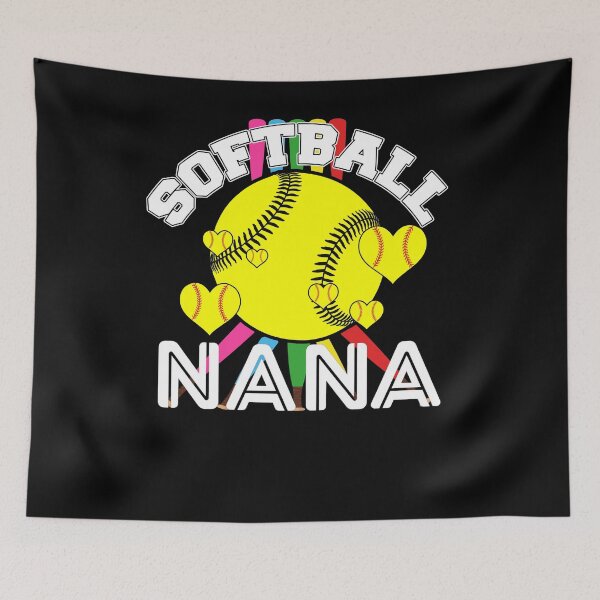 Item preview, Softball Nana Rainbow Heart Design designed and sold by LashondaGreen89.