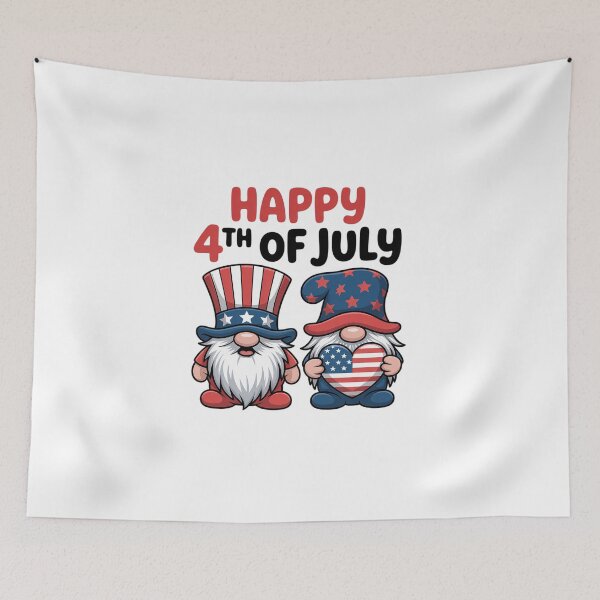 Item preview, Happy 4th of July USA Two Gnomes designed and sold by BlassmausArt.