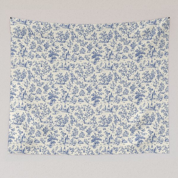 Item preview, Blue Toile de Jouy Pattern | Vintage French Cottagecore Print | Classic French Country Aesthetic | Chinoiserie Seamless Pattern | Vintage Botanical Blue Pattern | Rustic French Countryside Pattern designed and sold by VivaFy.