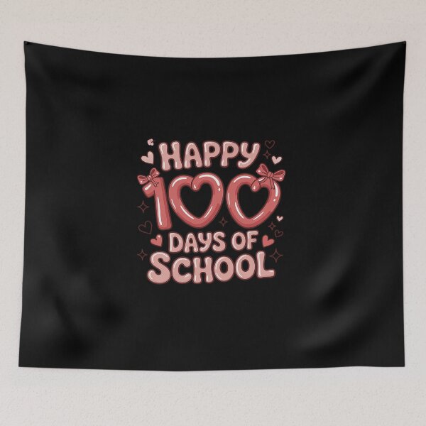 Item preview, Happy 100 Days of School Bow 100th Day of School Coquette designed and sold by BlassmausArt.