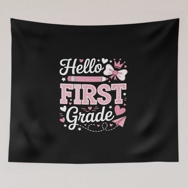 Item preview, Hello First Grade Coquette First Day of School Teacher Girls designed and sold by BlassmausArt.