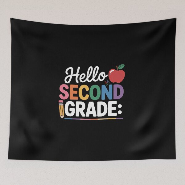 Item preview, Hello Second Grade Team 2nd Grade Back to School Teacher Kid designed and sold by BlassmausArt.