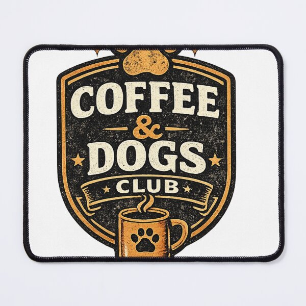 Item preview, Coffee And Dogs Club Vintage Retro Design designed and sold by DailyTrendFinds.