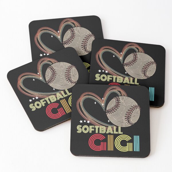 Item preview, Retro Softball Girl Heart Design designed and sold by LashondaGreen89.
