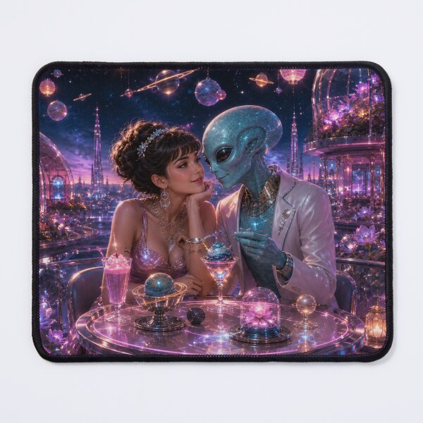 Item preview, Alien Love Milkshake Cosmic Diner Date designed and sold by PixelPanduh.