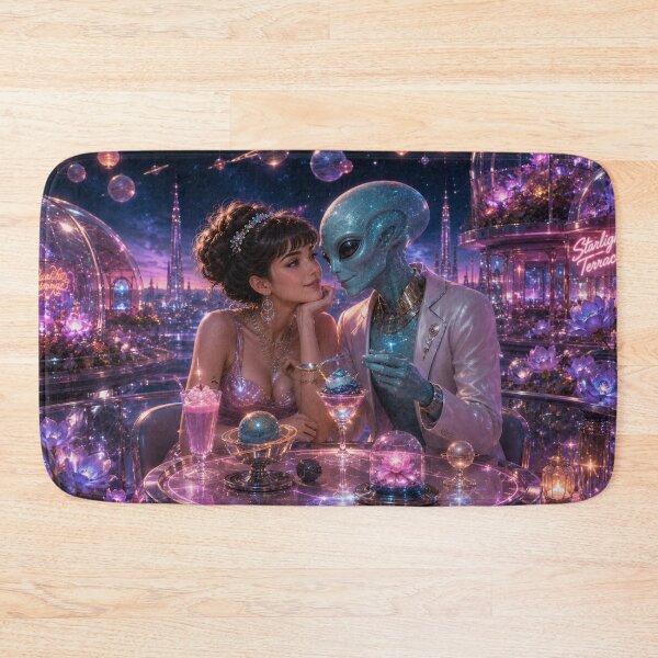 Item preview, Alien Love Milkshake Cosmic Diner Date designed and sold by MeanPanduh.