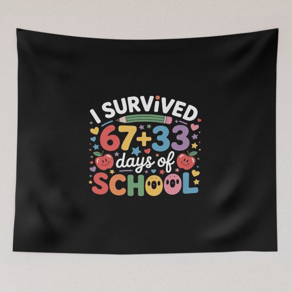 Item preview, I Survived 67 33 Days of School Girls Kids 100th Day 6 7 designed and sold by BlassmausArt.