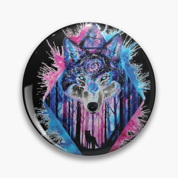 Artikelvorschau, Neon Wolf Diamond Art – Galaxiewolf, abstraktes Tier, ästhetisches Design entworfen und verkauft von GraphixKing999.