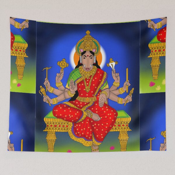 Item preview, Divine Power: Premium Goddess Varahi Devi Spiritual Wall Art Canvas designed and sold by Harshit_Digital_Arts.