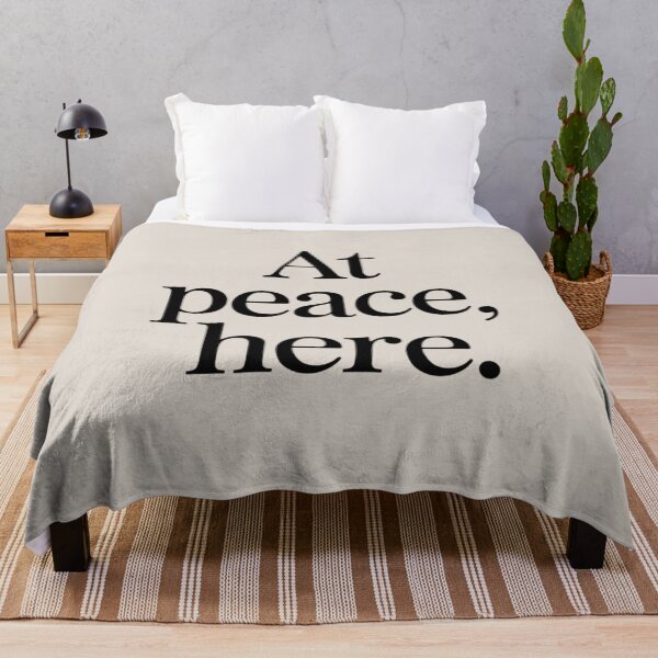 Item preview, At Peace, Here – Minimal Calm & Inner Balance Quote Design designed and sold by Irene Catchmind.