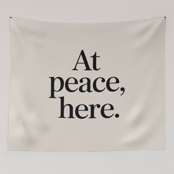 Item preview, At Peace, Here – Minimal Calm & Inner Balance Quote Design designed and sold by Irene Catchmind.