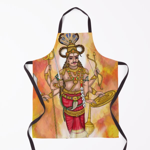 Item preview, Divine Wrath: Premium Lord Veerabhadra Fierce Avatar Wall Art Print designed and sold by Harshit_Digital_Arts.