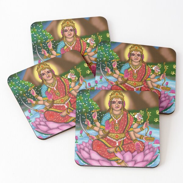 Item preview, Auspicious Courage: Premium Goddess Veera Lakshmi Divine Wall Art Print designed and sold by Harshit_Digital_Arts.