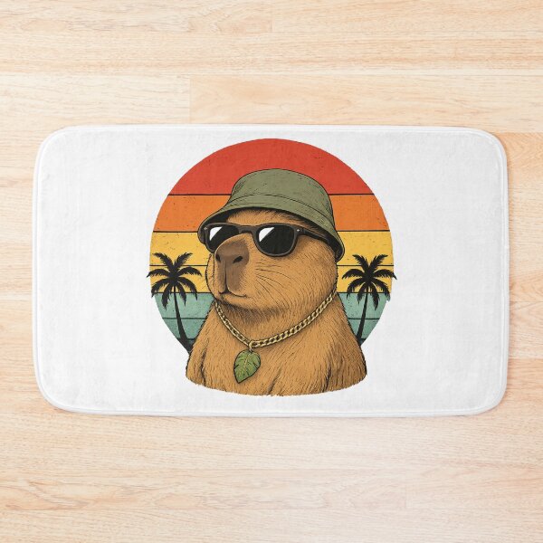Item preview, Chill Capybara Vintage Sunset designed and sold by Kurogami13.