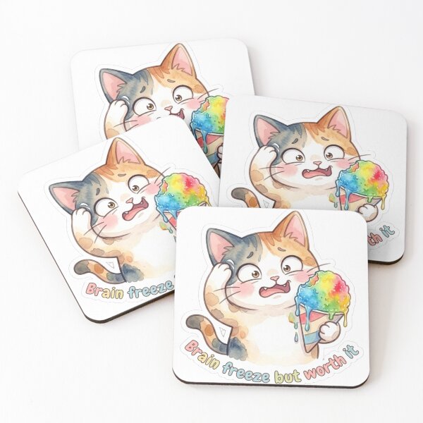 Item preview, Shave Ice Cat – Funny Brain Freeze Calico Cat, Hawaiian Dessert Lover, Lani designed and sold by LaniDigitalNook.