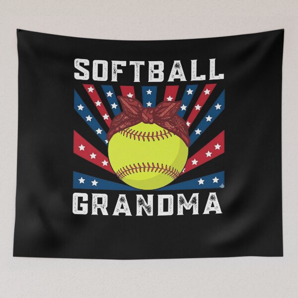 Item preview, Softball Grandma Patriotic Bandana Design designed and sold by LashondaGreen89.