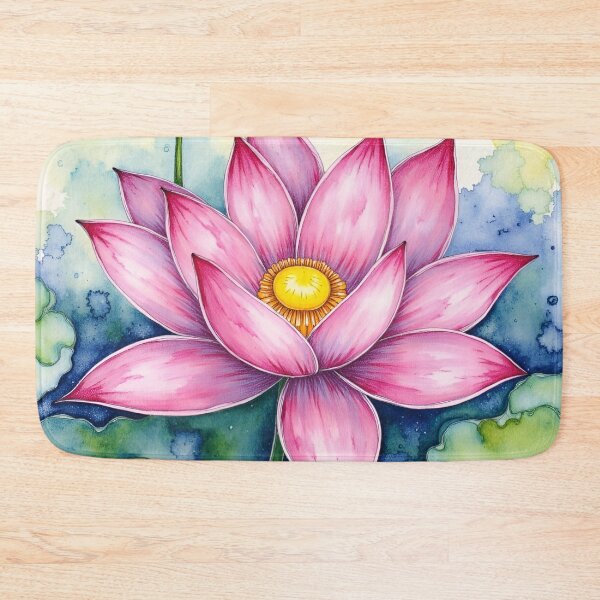 Item preview, Vibrant Pink Watercolor Lotus Bloom designed and sold by CAutumnTrapp.