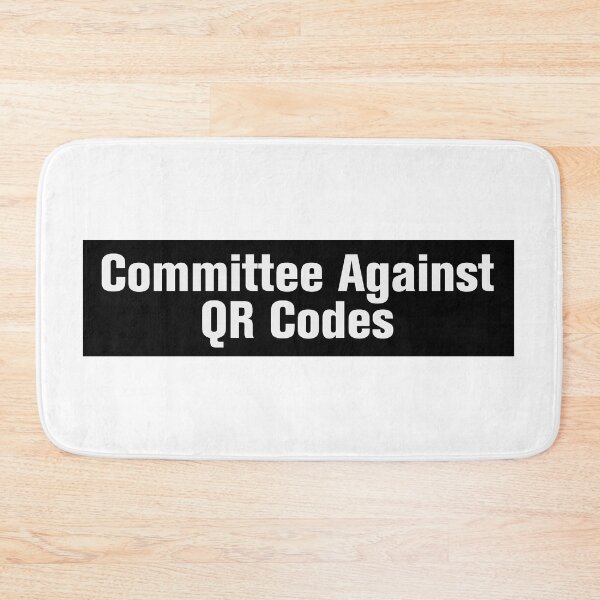 Item preview, Committee Against QR Codes — Vintage Anti-Tech Humor Design designed and sold by PIXEL POP DESIGNS - Beyond the Norm!.