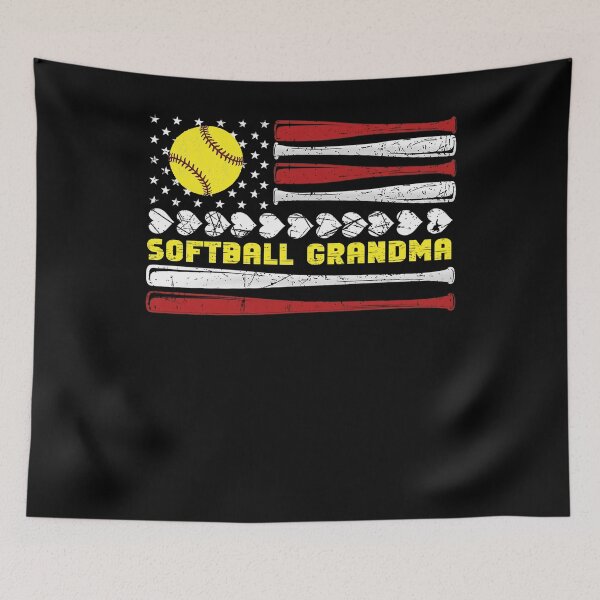 Item preview, Patriotic Softball Grandma Flag Design designed and sold by LashondaGreen89.
