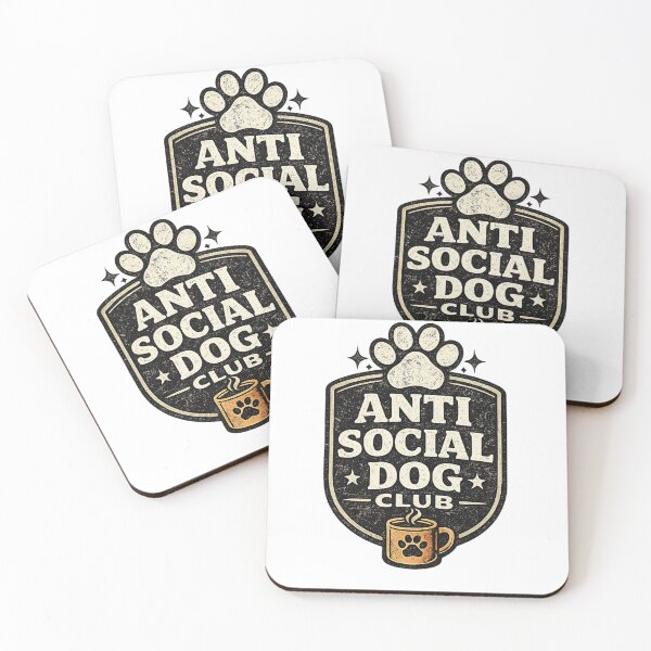 Item preview, Anti Social Dog Club Vintage Retro Dog Lover Design  Main Tag designed and sold by DailyTrendFinds.