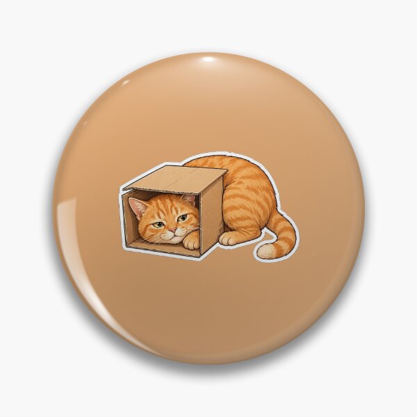 Item preview, Orange Cat in a Box designed and sold by Scroll-Culture.