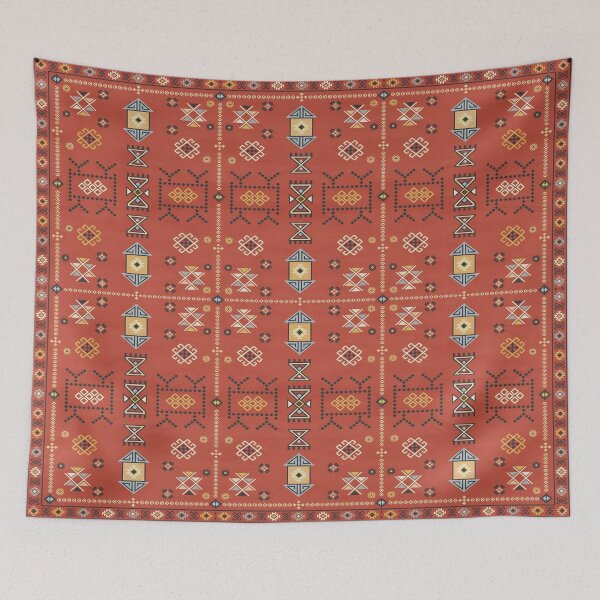 Item preview, Rustic Terracotta Moroccan Tribal Totem Art Illustration designed and sold by arteresting-art.