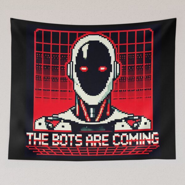 Item preview, Humanoid robot AI Robots Future Tech Design | The Bots Are Coming Futuristic  designed and sold by TEEJAMBOREE.