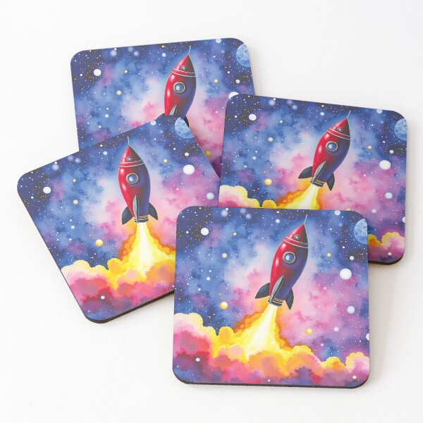 Item preview, Retro Red Rocket Ship designed and sold by CAutumnTrapp.