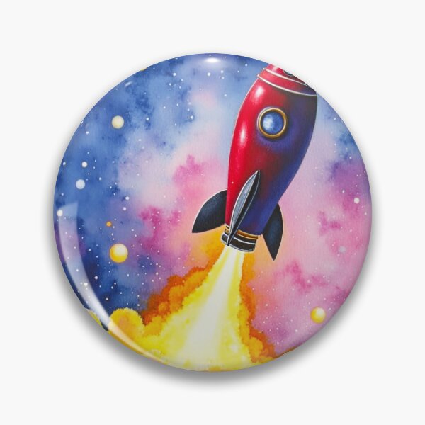 Item preview, Retro Red Rocket Ship designed and sold by CAutumnTrapp.