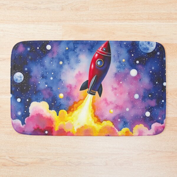 Item preview, Retro Red Rocket Ship designed and sold by CAutumnTrapp.