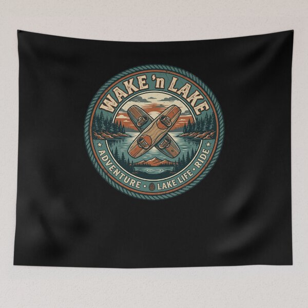 Item preview, WAKE 'n LAKE Adventure Lake Life Ride Wakeboarding designed and sold by snowry.
