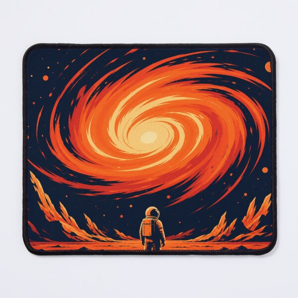 Item preview, Astronaut Watching Cosmic Spiral Galaxy designed and sold by Creative_Canvas.