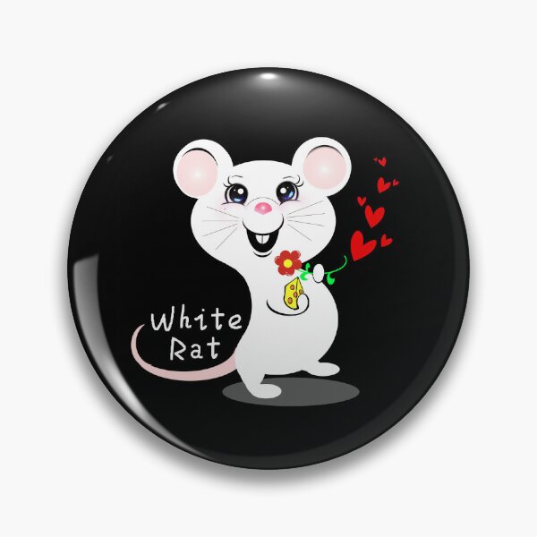 Item preview, Cheese‑Loving White Rat designed and sold by Shirley cute art .