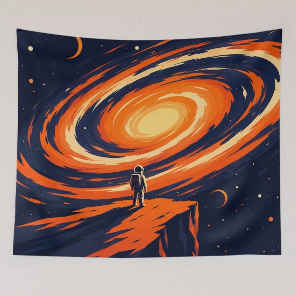 Item preview, Astronaut Facing Infinite Spiral Galaxy designed and sold by Creative_Canvas.