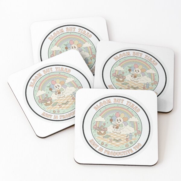 Item preview, Rest Is Productivity Too Sticker, Cozy Bunny Aesthetic, Burnout Recovery Cute Pastel Design designed and sold by JaiSoftStudio.