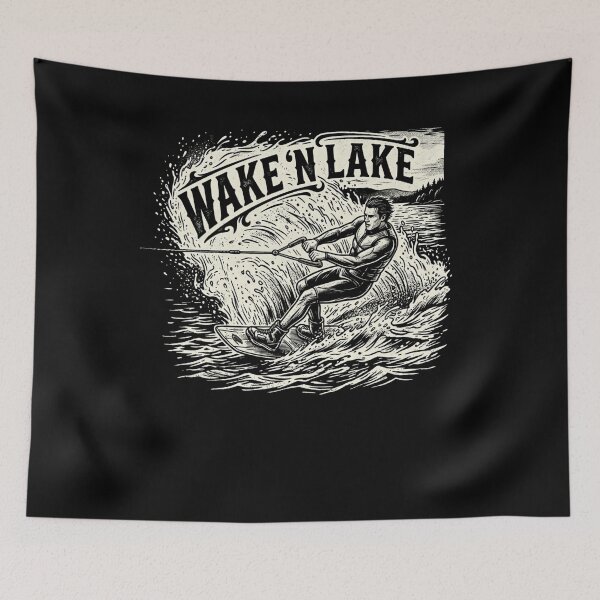 Item preview, WAKE 'N LAKE Wakeboarding Water Sports Fun designed and sold by snowry.