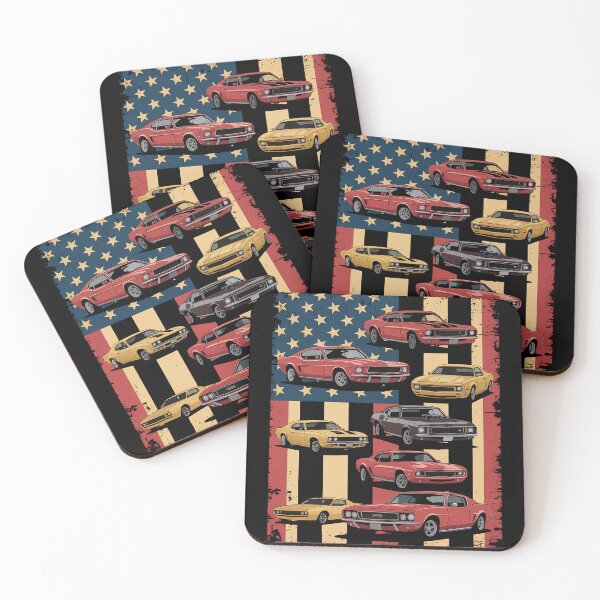 Item preview, Classic Muscle Car Retro American Flag Patriotic designed and sold by fferomananul.