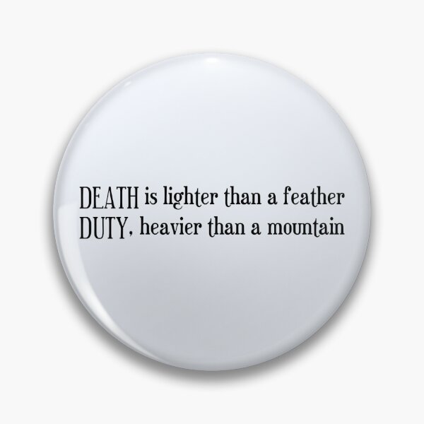 Item preview, Death is lighter than a feather designed and sold by greyoco.