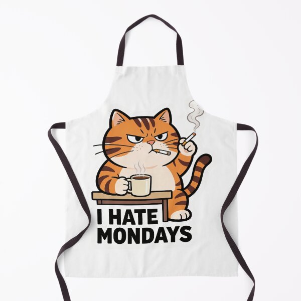 Item preview, I Hate Mondays - Grumpy Coffee Cat designed and sold by PixelPulseAT.