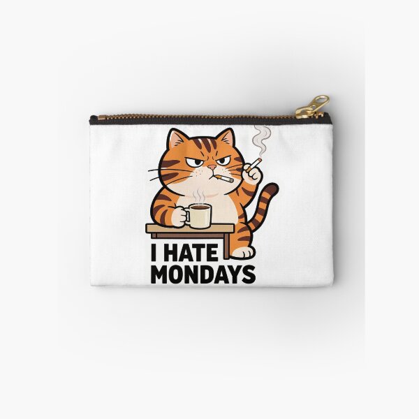 Item preview, I Hate Mondays - Grumpy Coffee Cat designed and sold by PixelPulseAT.