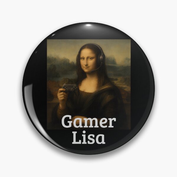 Item preview, Gamer Lisa Leonardo Da Vinci Funny Video Game Mona Lisa Gear designed and sold by DynamicDesign.