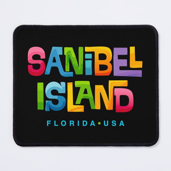 Item preview, Sanibel Island Florida Mid-Century Typographic Design designed and sold by Futurebeachbum.