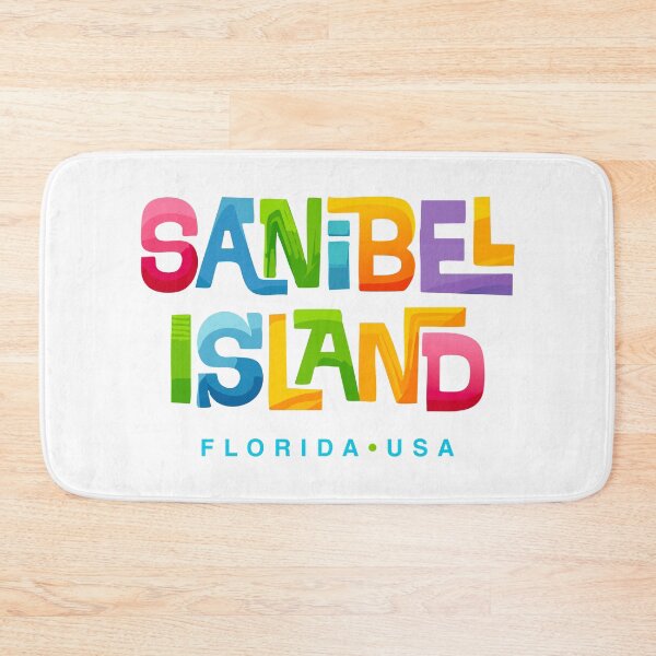 Item preview, Sanibel Island Florida Mid-Century Typographic Design designed and sold by Futurebeachbum.