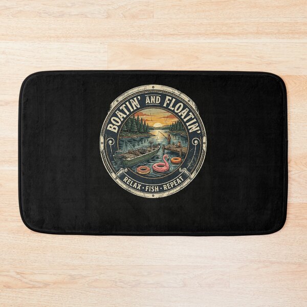 Item preview, Boatin' and Floatin' Relax Fish Repeat Lake designed and sold by snowry.