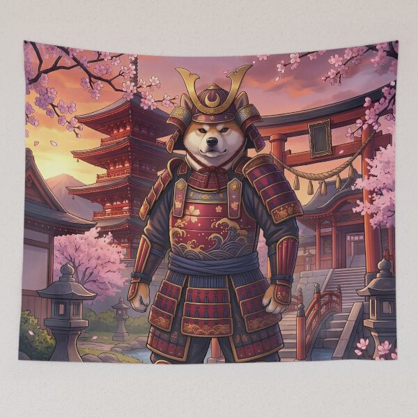 Item preview, The Shiba Shogun's Vigil under the Twilight Sakura designed and sold by VibranPalette.