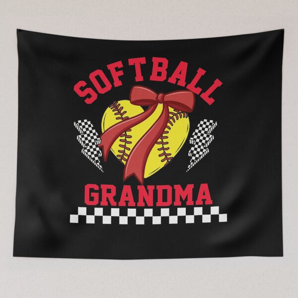 Item preview, Softball Grandma Bow Heart Design designed and sold by LarryMBrown.