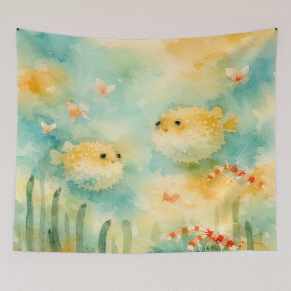 Item preview, Soft Lagoon Drift with Floating Marine Life designed and sold by WildlifeInc.